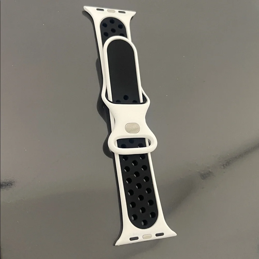 White and Black Smartwatch Band